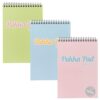 Pukka Pad Pastel Reporter’s Pad – Pack of 3 Twin Wire Head Bound Notebooks with 160 Pages, 80 Sheets of 8mm Feint Ruled 80GSM Paper, Perforated Margins, and Personal Detail Page – Pink, Blue, & Green