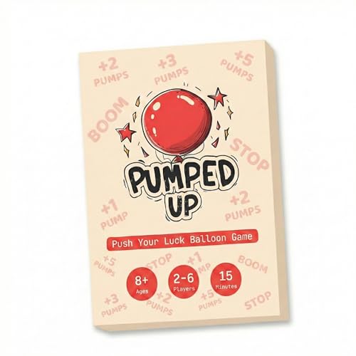 Pumped Up Card Game – Push Your Luck Balloon Card Game for Kids and Adults – Fun Family Game Night Party Games for Ages 8+ – 2-6 Players, 15 Min Rounds – Birthday Gift for Boys Girls