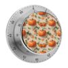 Pumpkin All Over Pattern Mechanical Kitchen Timer 60 Minute Wind Up Timers
