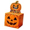 Pumpkin Face Cash Pull Box for Halloween Parties with Thick Paperboard Build and Festive Birthday Cash Presentation Pumpkin Money Pull Box Halloween Reveal Party Table Decor Birthday Paperboard Tab