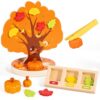 Pumpkin Picking Magnetic Tree Toy, Montessori Toys for 3 4 5 6 Year Old Kid