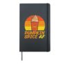 Pumpkin Spice AF Retro Halloween Fall Women Men Husband Hardcover Journal, Black