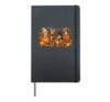 Pumpkin Thanksgiving Cozy Autumn Kitten Cute Fall Cat Hardcover Journal, Black