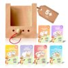 Puncho – Teach Your Kids to Solve Problems – Montessori Self-Correcting Wooden Learning Game – 144 Flash Cards with 288 Learning Exercises – Educational Gift for Boys & Girls Ages 5+