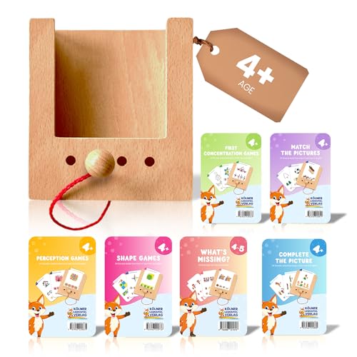 Puncho – Teach Your Kids to Solve Problems – Montessori Self-Correcting Wooden Learning Game – 144 Flash Cards with 288 Learning Exercises – Educational Gift for Boys & Girls Ages 4+