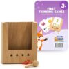 Puncho – Teach Your Kids to Solve Problems – Montessori Self-Correcting Wooden Learning Game – 24 Flash Cards with 48 First Thinking Exercises – Educational Gift for Boys & Girls Ages 3+