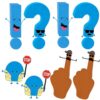 Punctuation Magnets, Punctuation Pals Magnetic Whiteboard Accents，Blue x2