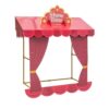 Puppet Theater Show Time Tabletop Hut with Frame Decorating Kit - 6 Pc.