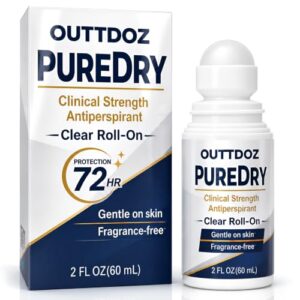 PURE DRY Clinical Strength Antiperspirant Roll-On, Unscented Deodorant