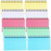PUREZON Spiral Index Cards, 500 Pcs, 3 x 5 Inch, 5 Colors