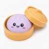 Purple Dumpling Squishies Stress Balls with Food Steamer, Colorful Squeeze Dough Ball Fidget Sensory Toys, Stretchy Hand Desk Toys for Stress Relief Gifts