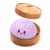 Purple Glitter Dumpling Squishy Set with Steamer
