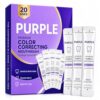 Purple Mouthwash Whitening Packets, Teeth Whitening Mouthwash, Purple Color Correcting Mouth Wash for Fresh Breath, Alcohol-Free & Peroxide-Free Travel Mouthwash Sachets, Mint, 20 Pack