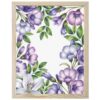 Purple White Flowers Diamond Painting Kits for Adults Beginners 12x20 Inch, Watercolor Spring Plants Green Leaf 5D Full Round Drill DIY Diamond Art Kit with Wooden Frame for Home Wall Decor Gift
