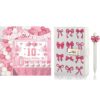 Purtarly 10th Birthday Decorations for Girl & Pink Bow Birthday Gifts, Double Digits Birthday Girls Happy 10th Birthday Gifts for 10 Bday Party