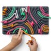 Pushpeel XL Sensory Activity Board – Expandable Silicone Fidget Toy for Stress, Anxiety, ADHD & Autism – Modular, Silent, No Mess - Granite