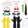 Puteraya 13 PCS Adult Mad Scientist Costume Halloween Set