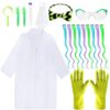 Puteraya 18 Pcs Girls Mad Scientist Costume Set