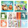 PUZSNAP 2 Pack Paint by Sticker Kids, Puzzle Book for 3 4 5 6 Years Old, 16 Designs, 3D Collage, Animals and Ocean Themes, Road Trip Activities