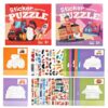 PUZSNAP 2 Pack Paint by Sticker Kids, Puzzle Book for 3 4 5 6 Years Old, 16 Designs, 3D Collage, Transportation and Architecture Themes, Road Trip Activities