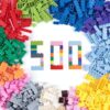PUZSNAP 500 PCS Building Blocks Set, STEM Learning Toys Compatible with Major Brands, Creative Construction Bricks Gift for Kids, 15 Colors