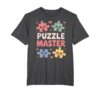 Puzzle Master Cute Puzzle Lover Present Men Women Kids T-Shirt, Men's Big and Tall, Dark Heather Grey, 4X Tall