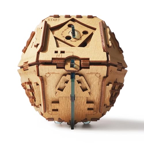 Puzzle Potato Philosopher's Stone Puzzle Box - Escape Room Game-3D Wooden Puzzles for Adults- Escape Room Game - Money Puzzle Box for Cash Gift (Crystal Blue)