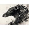 Puzzles for Adults 1000 Pieces, Greyhound Ink Floral Art Jigsaw Puzzle