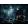 Puzzles for Adults 1000 Pieces, Stormy Pirate Ships at SeaJigsaw Puzzle