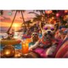 Puzzles for Adults 1000 Pieces,Summer Dogs Pool Party Jigsaw Puzzle