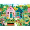 Puzzles for Adults 500 Pieces,Garden Farmhouse Floral Jigsaw Puzzle,Cottage Floral Country with Chickens 500 Piece Puzzles,Challenging Game for Adults Teens Seniors Family Game Night Gift,20.5x15 in