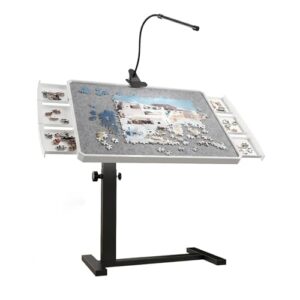 Puzzle Table with Drawers Tilting Jigsaw Puzzles Board with Cover Christmas