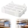 PVZXR Stackable Closet Organizer, 2026 New Stackable Closet Clothing Organizer System, Non-Slip Space-Saving Folding Board System for T-Shirts, Pants & Sweaters (White - 5PCS)