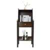Pwefhsdjvh Display Bookshelf 3 Tier Tall Bookcase with Drawer Freestanding Storage Shelf
