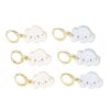 Pwshymi Knit Markers Set of 6 Cute Cloud Stitch Markers Removable for Knitting Quilting and Crocheting 3 Gray 3 White Plastic
