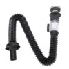 Pwshymi Sink Drain Pipe, Flexible Downcomer Pipe, Leakage Proof Odor Elimination for Home Use, 295-985mm Length