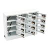 Pxolerig 12-Slot Cell Phone Charging Station Cabinet with 3-in-1 Cords