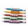 QAVREXON Custom Name Pencil Toppers 3D Printed, Personalized Pencil Name Tags, Slide On Stationery Accessories, Gift for Students and Classroom Use