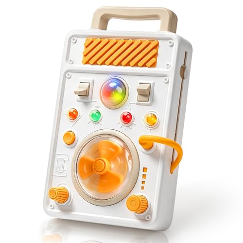 QCIDZG Montessori Busy Board Toys for Toddlers 1-3, LED Light Switches Activity Sensory Toys for 1 2 3 Year Old, Toddler Travel Learning Educational Toys for 1 Year Old Girl Boy Birthday Gifts