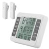 Qcwwy Wireless Digital Alarm Thermometer 2PCS Sensor Indoor Outdoor Min Temperature Display with Audible High Low Alarm for Refrigerator Freezer