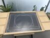 QDKGH Wooden Jigsaw Puzzle Table with Moving Caster