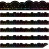 Qeeenar 24 Pcs Rainbow Magnetic Bulletin Board Borders Squiggles and Dots