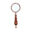 QERTYHJK 10X 75mm Handheld Magnifier Wooden Handle Vintage Magnifying Glass Portable Retro Eye Loupe with Gift Box