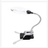 QERTYHJK 5X 10X Lighted Magnifier Clip-on Table Top Desk LED Lamp Reading Large Lens Magnifying Glass with Clamp Repaire