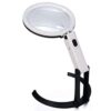 QERTYHJK Desktop Folding Magnifier with Light Plug in Maintenance Handheld Lights Extended Lens