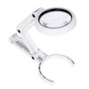 QERTYHJK Handheld Foldable Magnifying Glass Portable 5X 11X Loupe Magnifier Screen for Newspape 8 LED Bracket Type Table Desktop Lamp