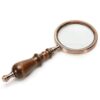 QERTYHJK Handheld Magnifier, Antique Handle 10X Reading Magnifying Glass Loupe for Book, Inspection, Coins, Rocks, Map, Crossword Puzzle