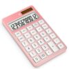 QERTYHJK Student Calculator Portable Solar Power Office Tablet Cute Electronic