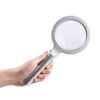 QERTYHJK Vision aids 10 Times Hand held Magnifying Glass Convenient Light Children's Old Reading High Definition Optical Lens Enlargement Stationery Office Supplies