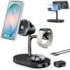 Qi2.2 25W Magnetic Wireless Charging Station for Samsung with TEC Active Cooling, 3-in-1 Fast Mag-Safe Charger Stand for Galaxy Z Fold 8 Ultra/Fold8/S26 Ultra/iPhone 17 & Watch Ultra 8 7,45W Adapter